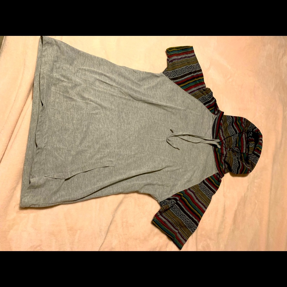 Oversized t shirt size M with hood